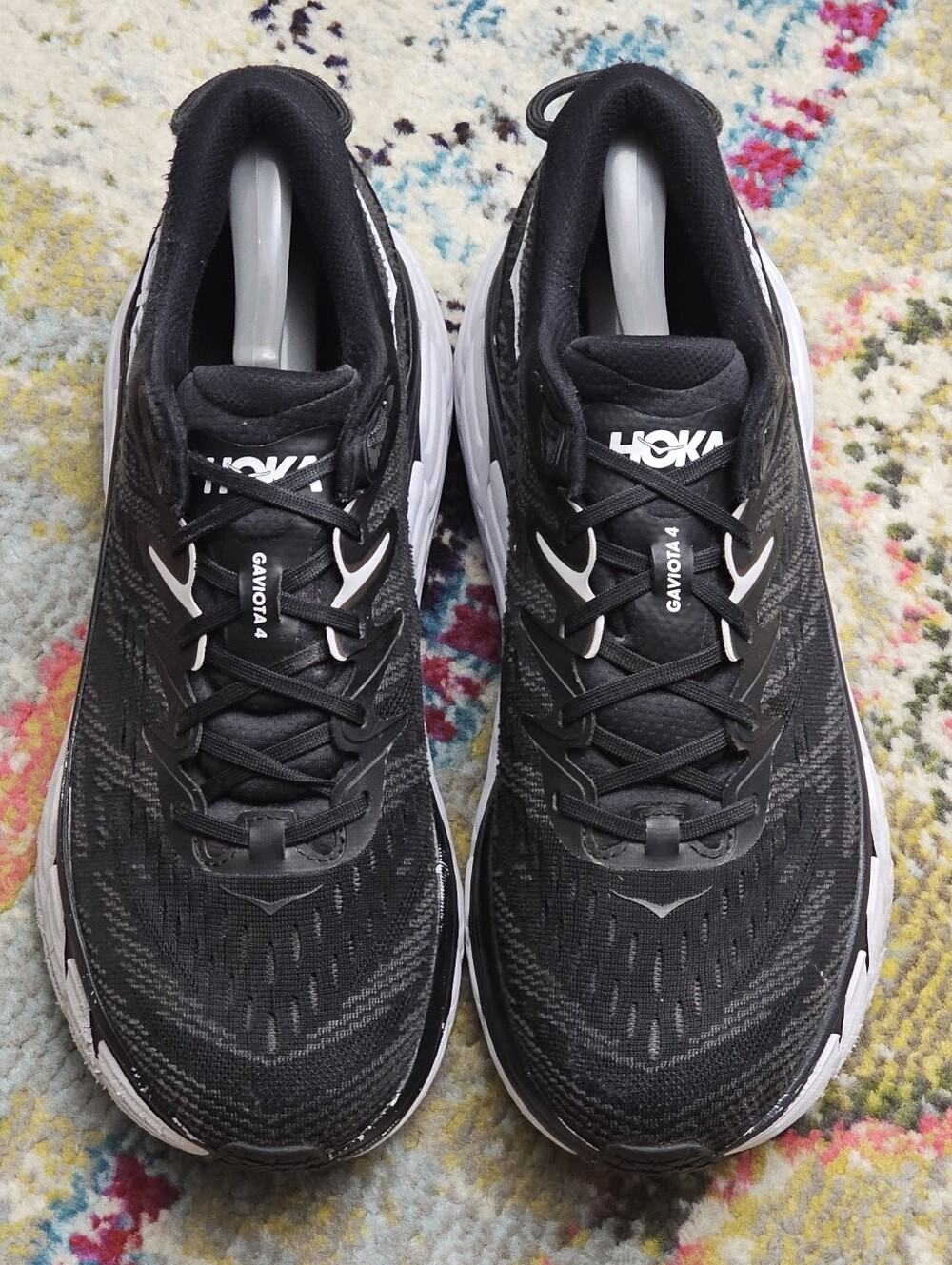 Hoka One One Gaviota 4 Sneakers Men’s 11.5 D Black Running Shoes 1123198-BWHT